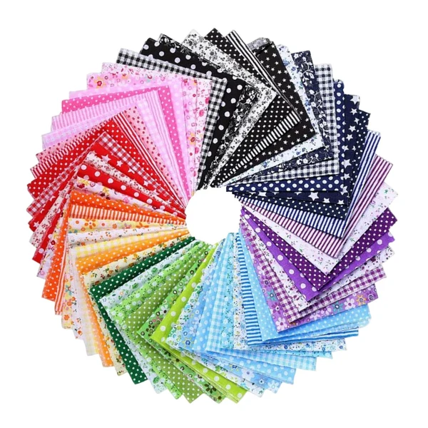Refined Maxbell 56Pcs Sewing Fabric Quilt Breathable Material for Projects Patchwork Apparel High-Quality