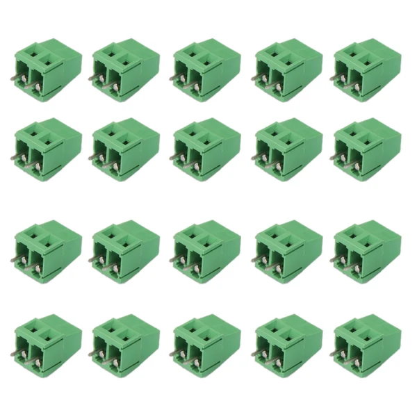 Relaxed Maxbell 20pcs 2Pin Plug-in Terminal Block DG128 Screw KF128-2P Pitch 5.08MM 300V 10A Pure