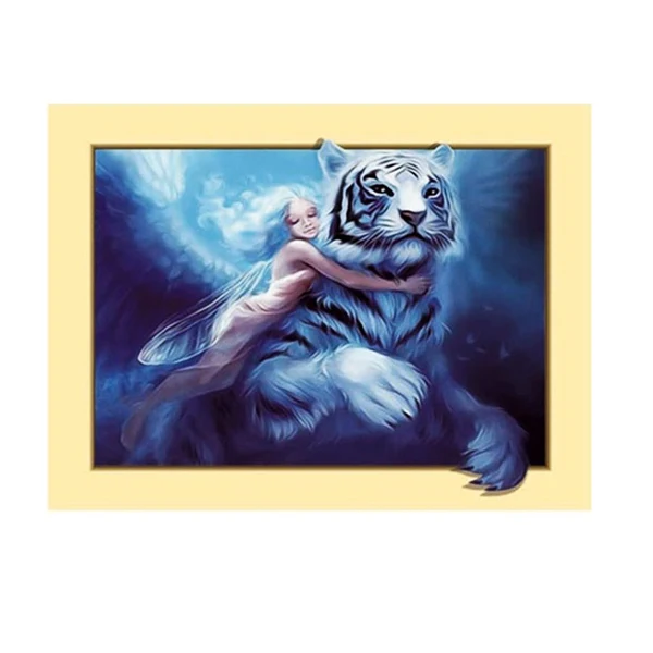 Convenient Maxbell DIY 5D Diamond Embroidery Painting Tiger Cross Stitch Art Kit Tiger Beauty Certified
