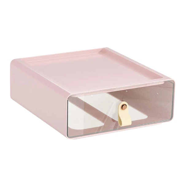 Trendy Maxbell Desk Organizer Drawer Desk Stackable Storage Drawer for Office Bathroom Home Pink High-Grade