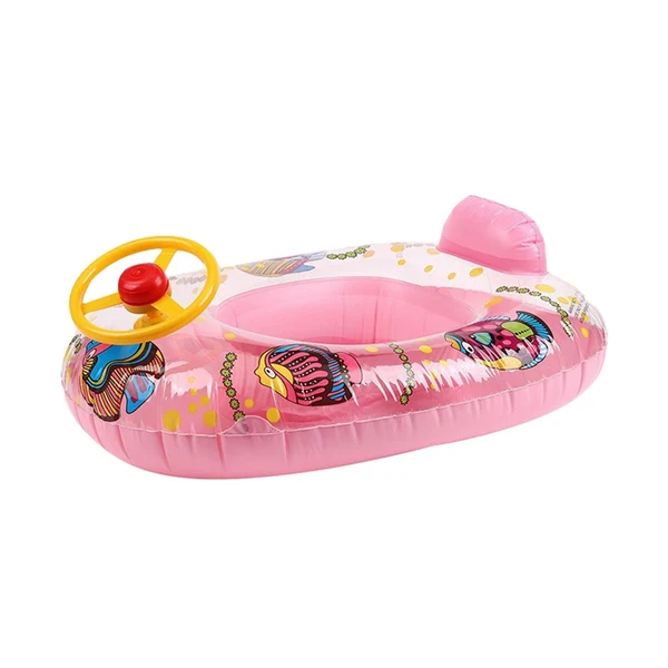 Reusable Maxbell Kids Inflatable Pool Floats Seat Swim Tube Toddlers Baby Swimming Float Pink Detailed