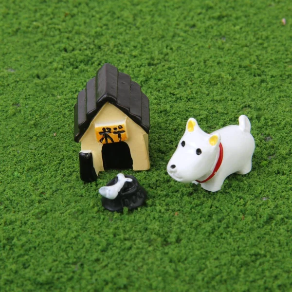 Top-Quality Maxbell 3pcs Miniature Dollhouse Bonsai Craft Garden Resin Landscape DIY Dog Decor World-Class
