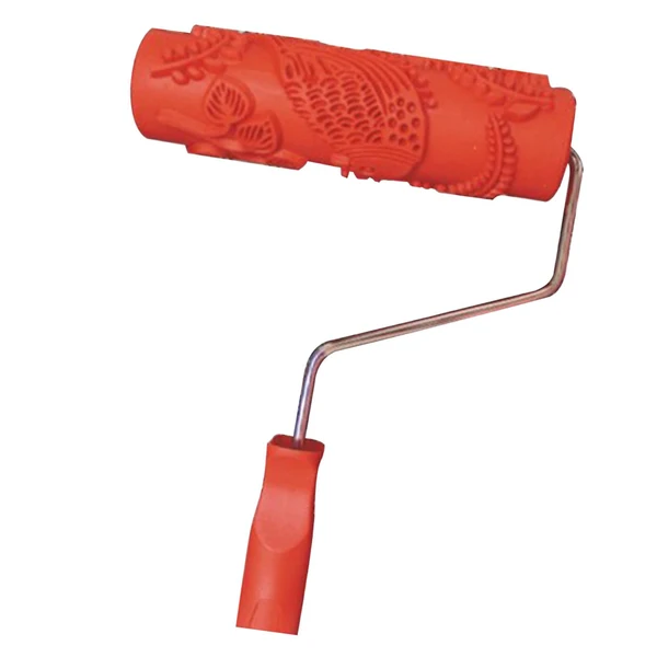 Long-Lasting Maxbell 7 Embossed Flower Bird Painting Roller with Plastic Handle for Wall Deco Comfortable