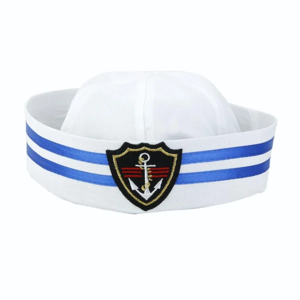 Optimized Maxbell Unisex Captain Sailor Hat Skipper Navy Marine Cap Kids Military Hat Triangle Organic