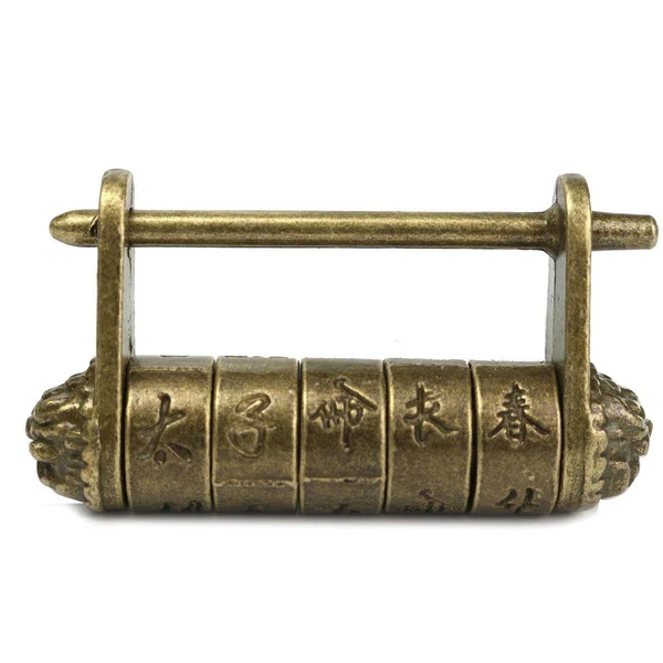Carefully Designed Maxbell Chinese Old Style Carved Word Password Padlock Locks Artisan