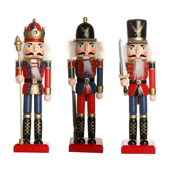 Certified Maxbell Handpainted Standing Wooden Nutcracker Soldier Christmas Ornament Home Decoration Collectibles Birthday Gift Stylish