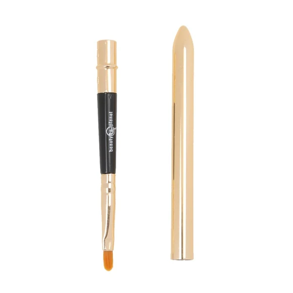 High-Quality Maxbell Portable Lip Brush with Lid Retractable Lipstick Brush Applicator Gold Tube Cosmetic Brush Makup Tool Exceptional