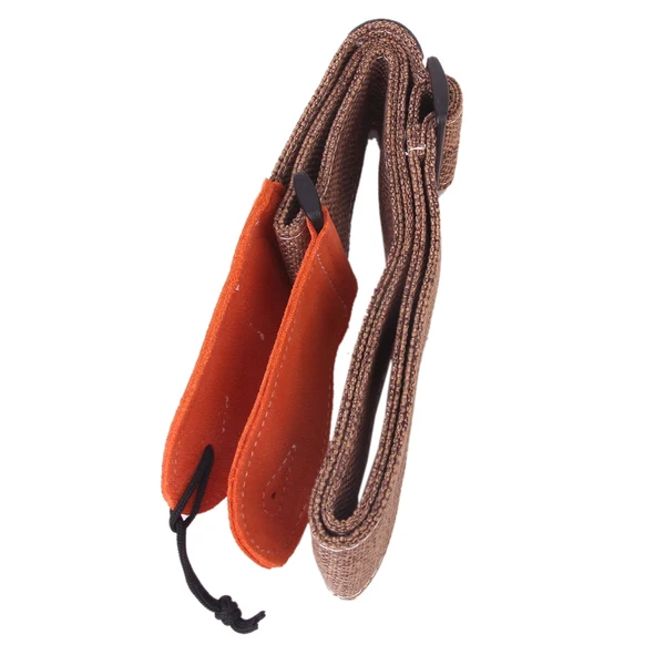 Clean Maxbell Cotton Guitar Bass Strap with Orange Red Leather End Adjustable 30 -51 Length Reusable