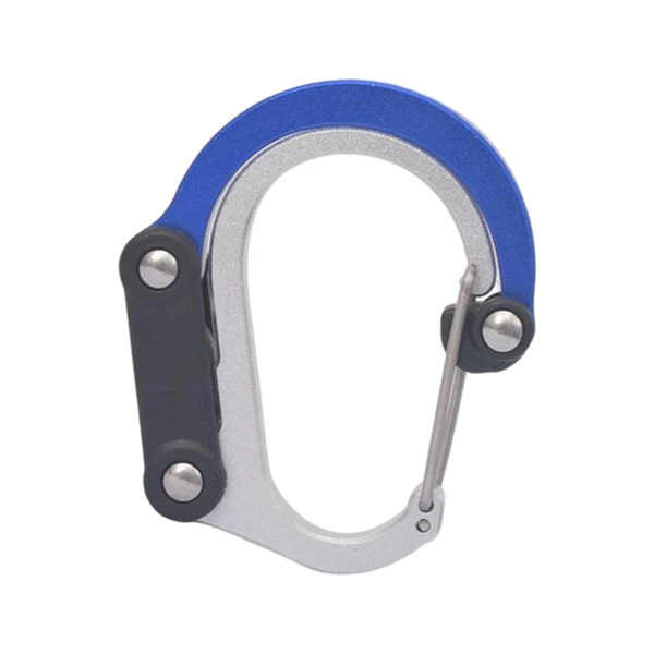Crafted Maxbell Carabiner Clip and Hook Multifunctional Bag Purse Backpack Hanger Buckle Blue Smooth