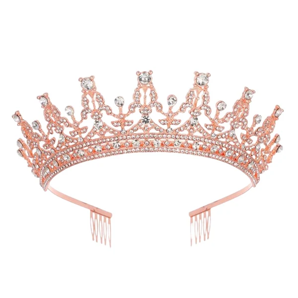 Excellent Maxbell Crown Hair Accessories Princess Tiara Wedding Tiara for Prom Christmas Style D Fast