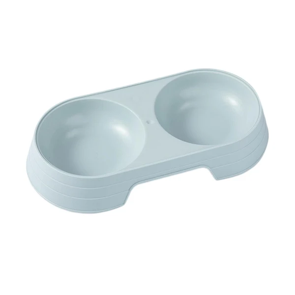 Crafted Maxbell Premium Cat Double Bowls Pet Water Food Feeder for Kitten Small Dogs Puppy Green Elegant