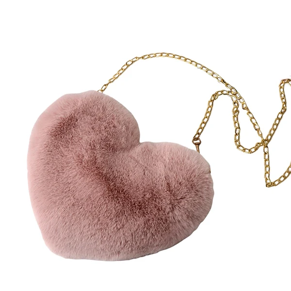 Reusable Maxbell Fashion Heart Shape Shoulder Bag Women Crossbody with Chain for Girls Party Light Pink Carefully Designed