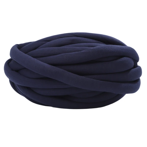 Comfortable Maxbell Chunky Wool Yarn Filling Soft Knitting for Scarf Sweater Bed Fence Crochet navy blue Fine Crafted