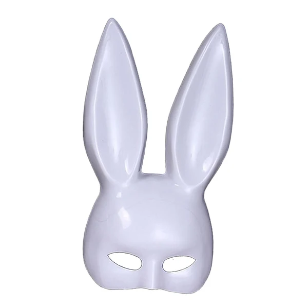 Easy-to-Use Maxbell Rabbit Ears Mask Women's Bunny Costume Masks Funny for Masquerade Theaters White Elegant