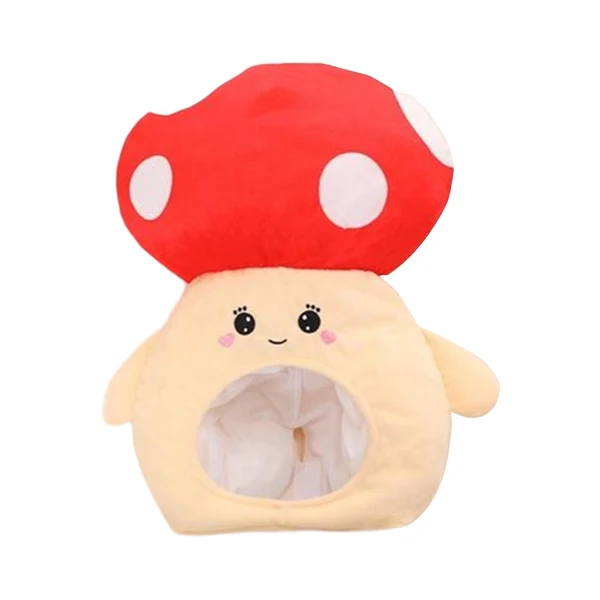 Carefully Designed Maxbell Plush Mushroom Hat Party Hats Cosplay Headwear Headdress Stuffed Toy Selfie Environmentally Friendly