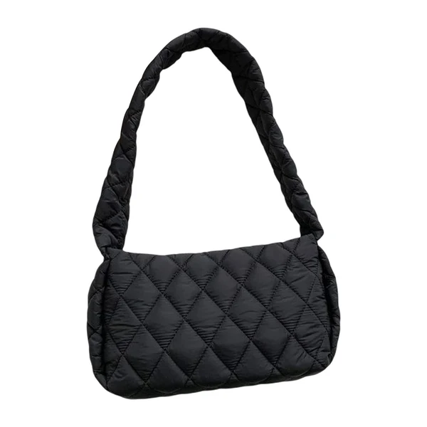 Soft Maxbell Trendy Shoulder Bag Classic Warm Underarm Bag Women Lightweight for Party Black