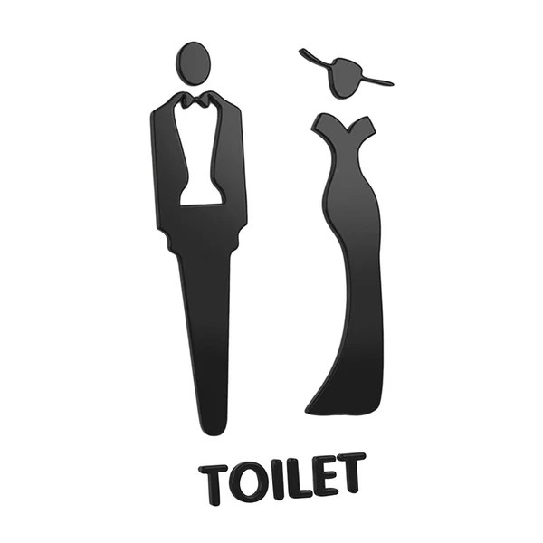 Flexible Maxbell Male and Female Bathroom Door Signage Decor Unisex Acrylic for Business Black Secure