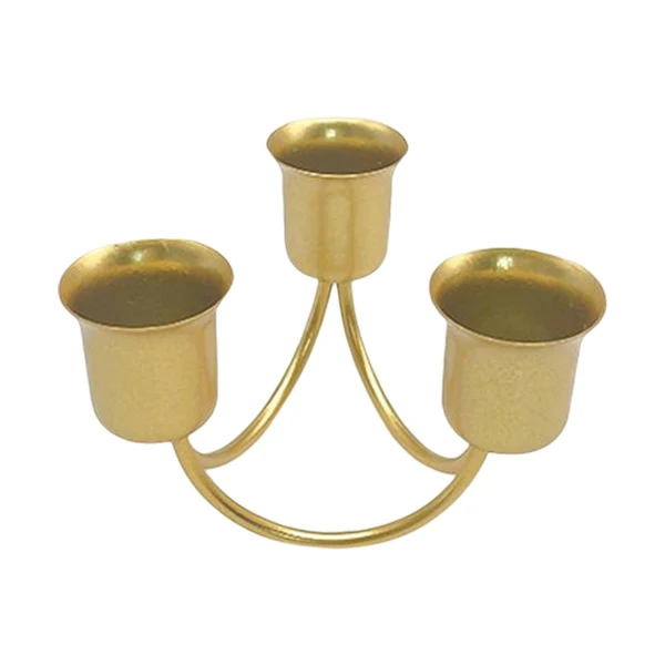 Powerful Maxbell Pillar Candle Holder Candelabra Decorative 3 Arms Candlestick Desk Ornament Aureate Lightweight