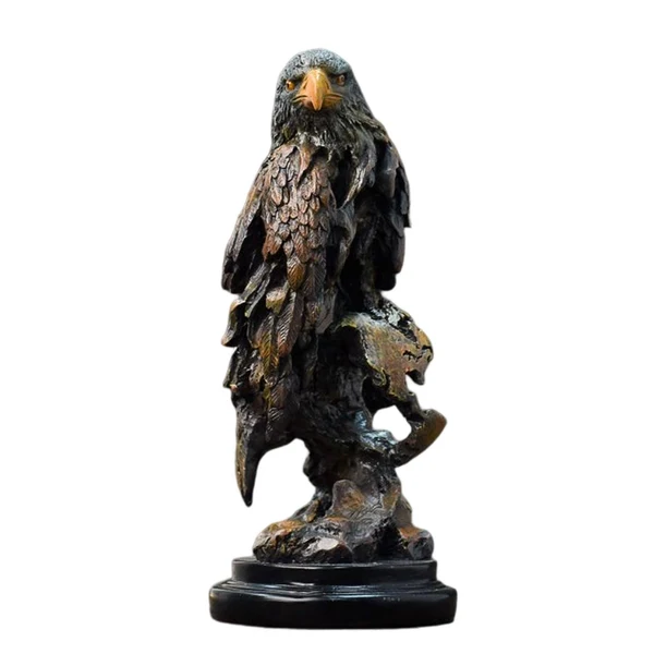 Advanced Maxbell Resin Eagle Statue Bird Figurine Ornament for Desktop Decoration Collectible Black Efficient