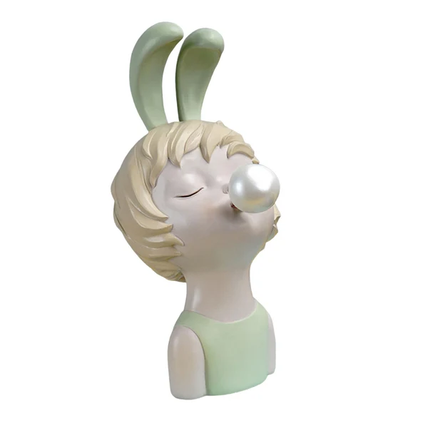 Verified Maxbell Modern Blowing Bubbles Girl Figurine Resin Statue for Bedroom Desk Decor Carefully Designed