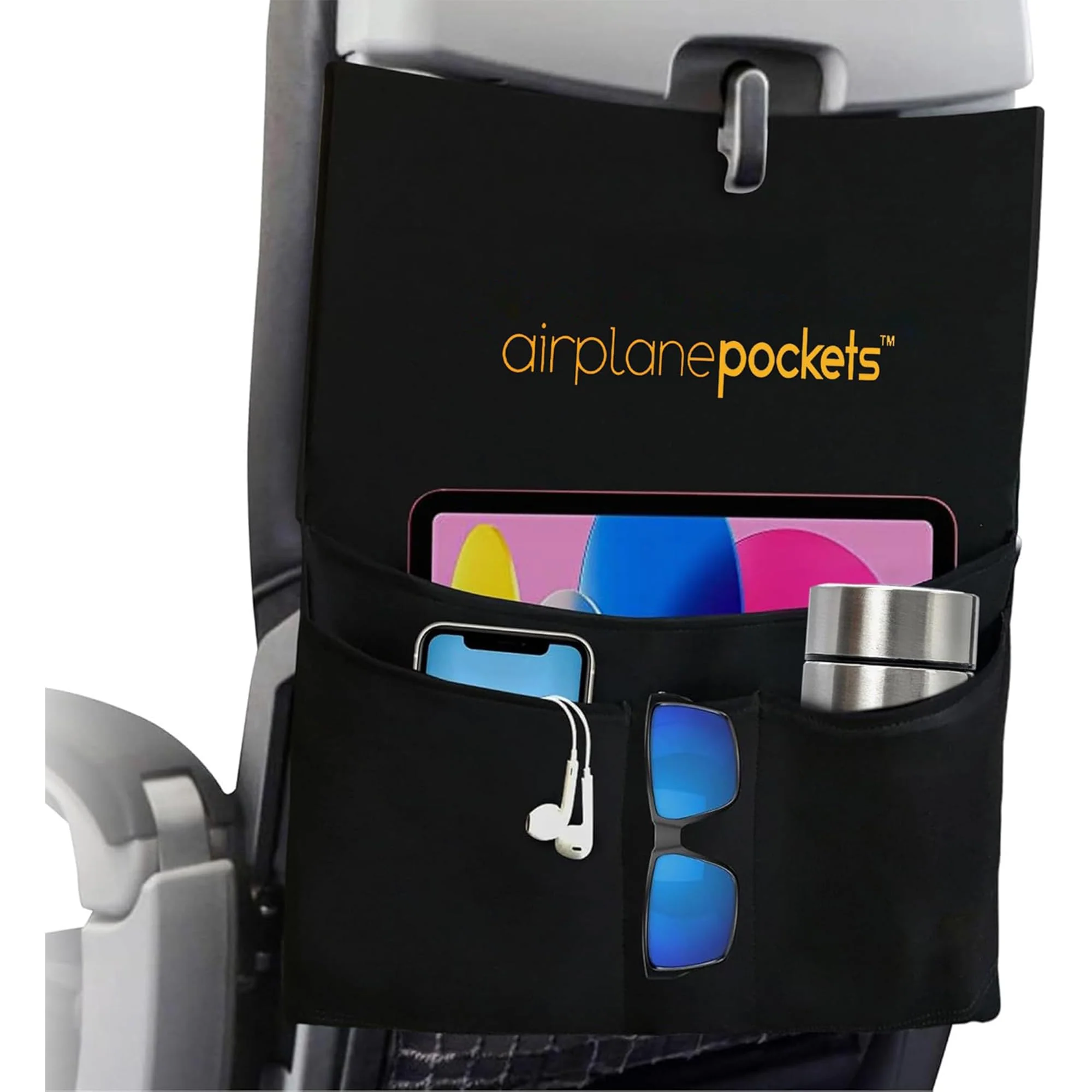 World-Class Airplane Pockets - Airplane Accessories - Plane Travel Essentials - Travel Organizer - Seat Storage Organizer - Air Travel Essentials - Seat Back Organizer - International Travel Must Haves Stylish