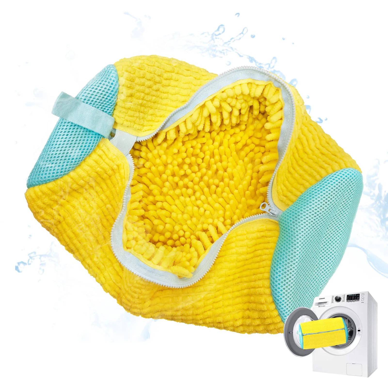 Elite Shoe Washing Machine Bag Shoe Laundry Bag Shoe Washing Bag for Washer and Dryer Yellow Optimized