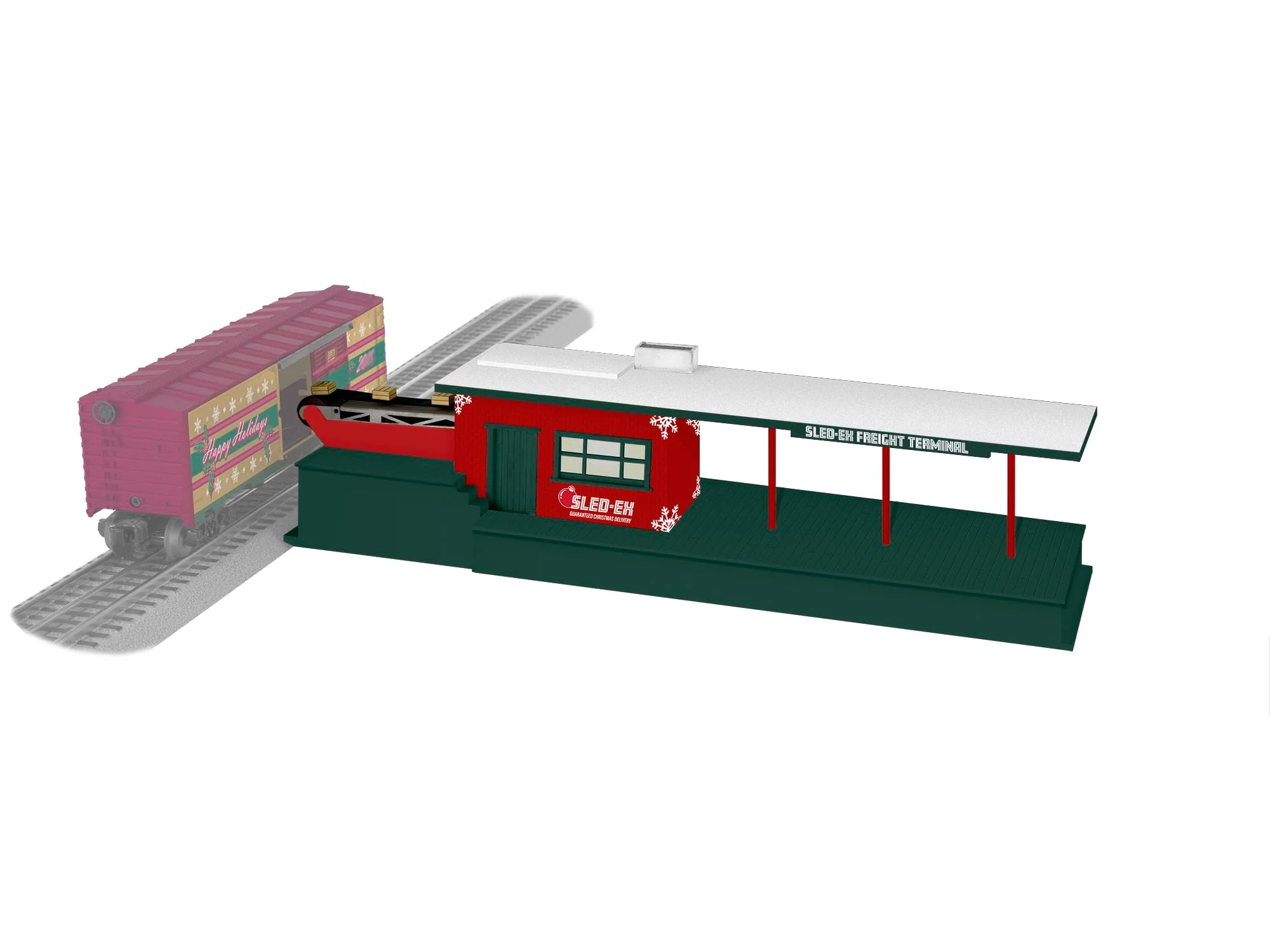 Easy-to-Use Lionel Sled-Ex Plug Expand Play Christmas Freight Station Smart