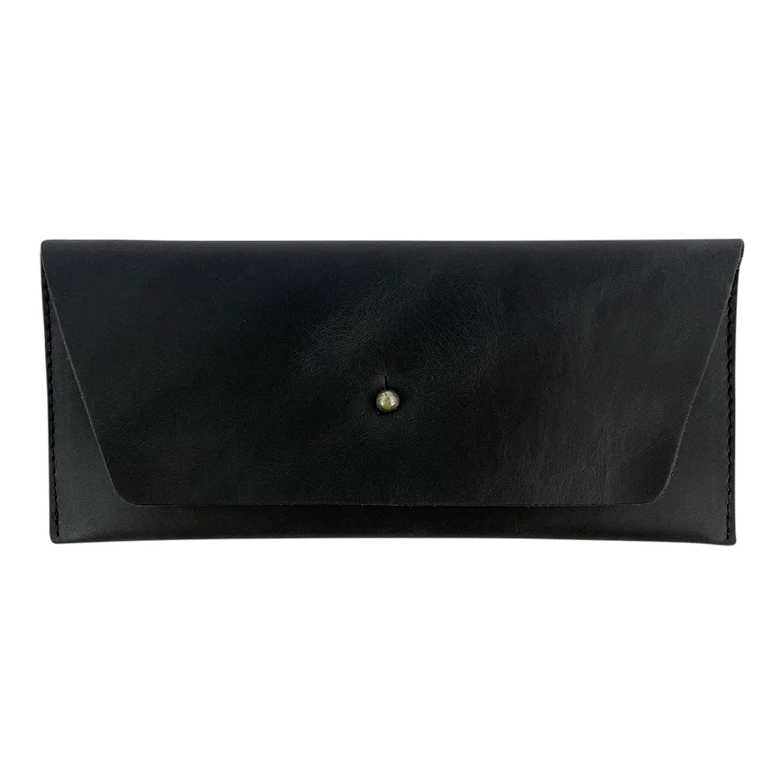 Superior Hide Drink Long Utility Pouch Stylish Wallet for Carrying and Storing Cash Clutch Bag Full Grain Leather Handmade Charcoal Black Dependable
