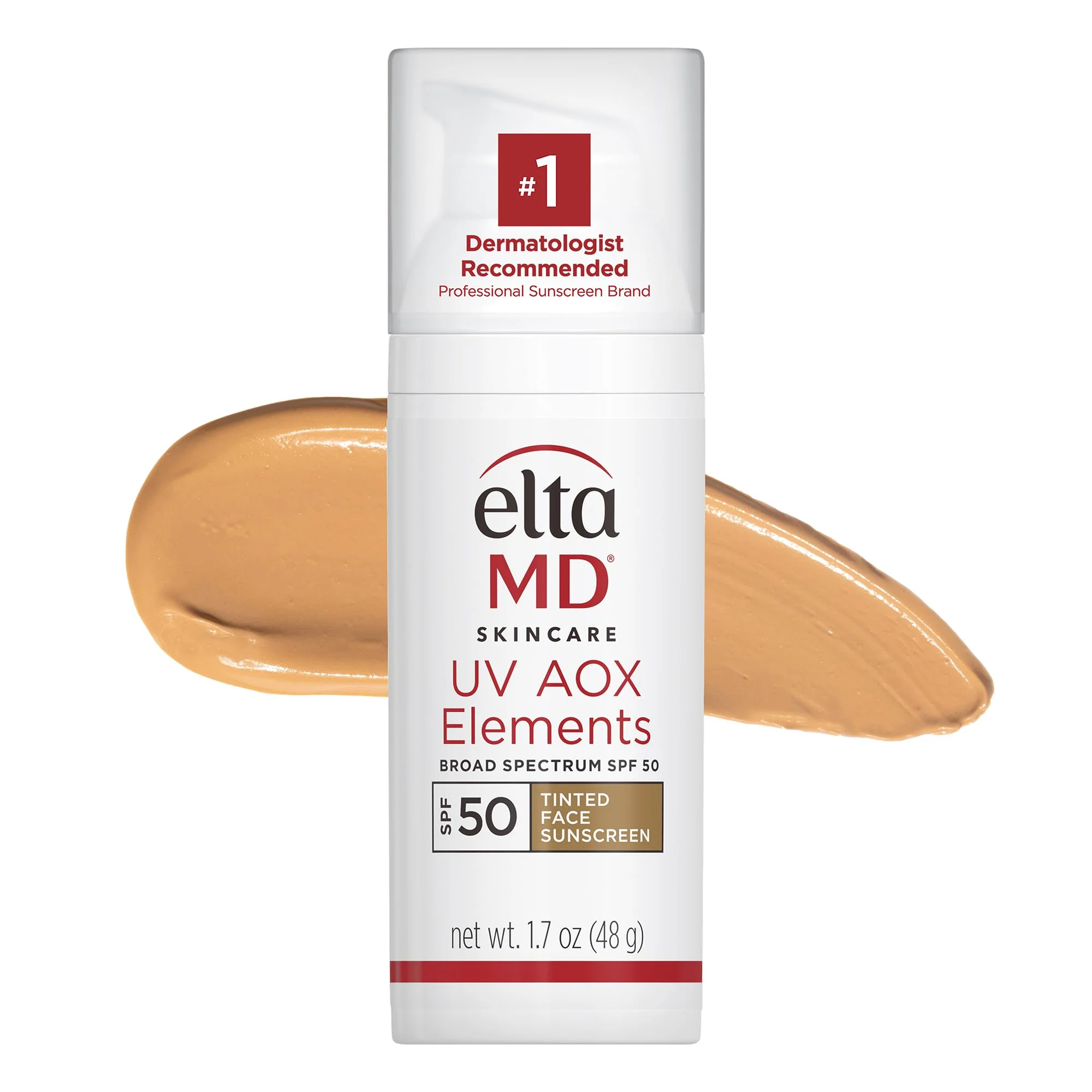 Unique EltaMD UV AOX Elements Tinted Mineral Face Sunscreen Lotion Tinted Moisturizer for Face SPF 50 with Antioxidants For Dry Sensitive Skin 1.7 oz Pump Trusted