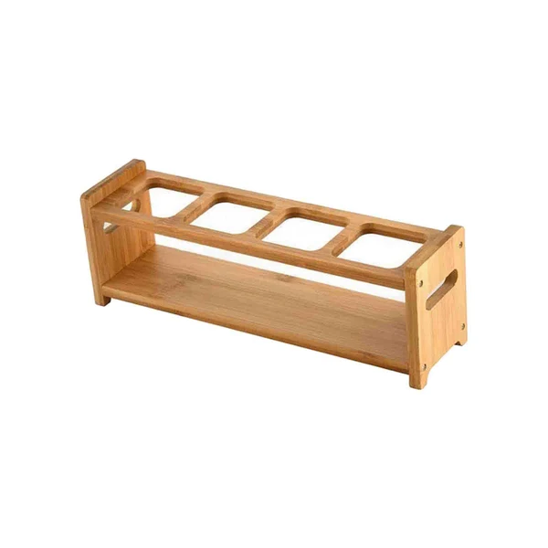 Effective Maxbell Shot Glass Server Wood Display Rack for Restaurant Bar Cocktails Party Round hole Innovative
