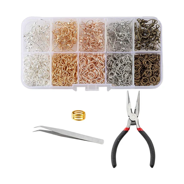 Modern Maxbell 1125x Earring Making Set DIY Open Jump Rings Earring Hooks Repair with Tools Stylish
