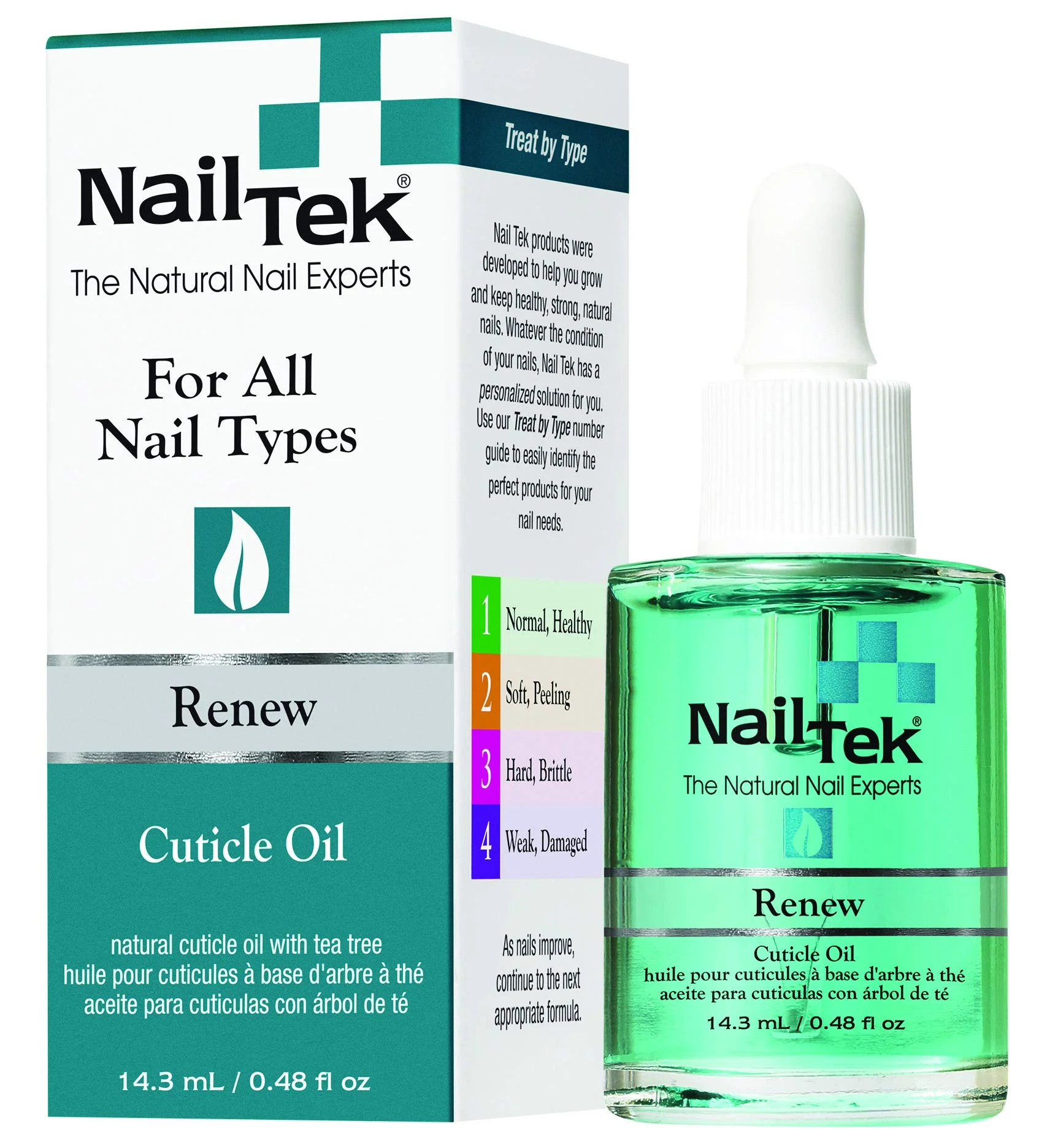 First-Class Nail Tek Renew Natural Cuticle Oil with Tea Tree for All Nail Types 0.48 oz 1-Pack Powerful
