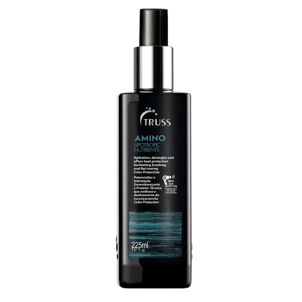 Refined TRUSS Amino Heat Protection Spray 7.61oz Anti-Frizz Leave-In Detangler Color-Safe Heat Protectant with Essential Oils Amino Acids Easy-to-Use