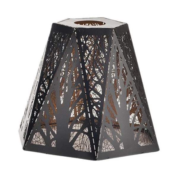 Crafted Maxbell Lamp Shade Wrought Iron Lampshade Metal Cage for Kitchen Home Decoration Forest Tree Sophisticated
