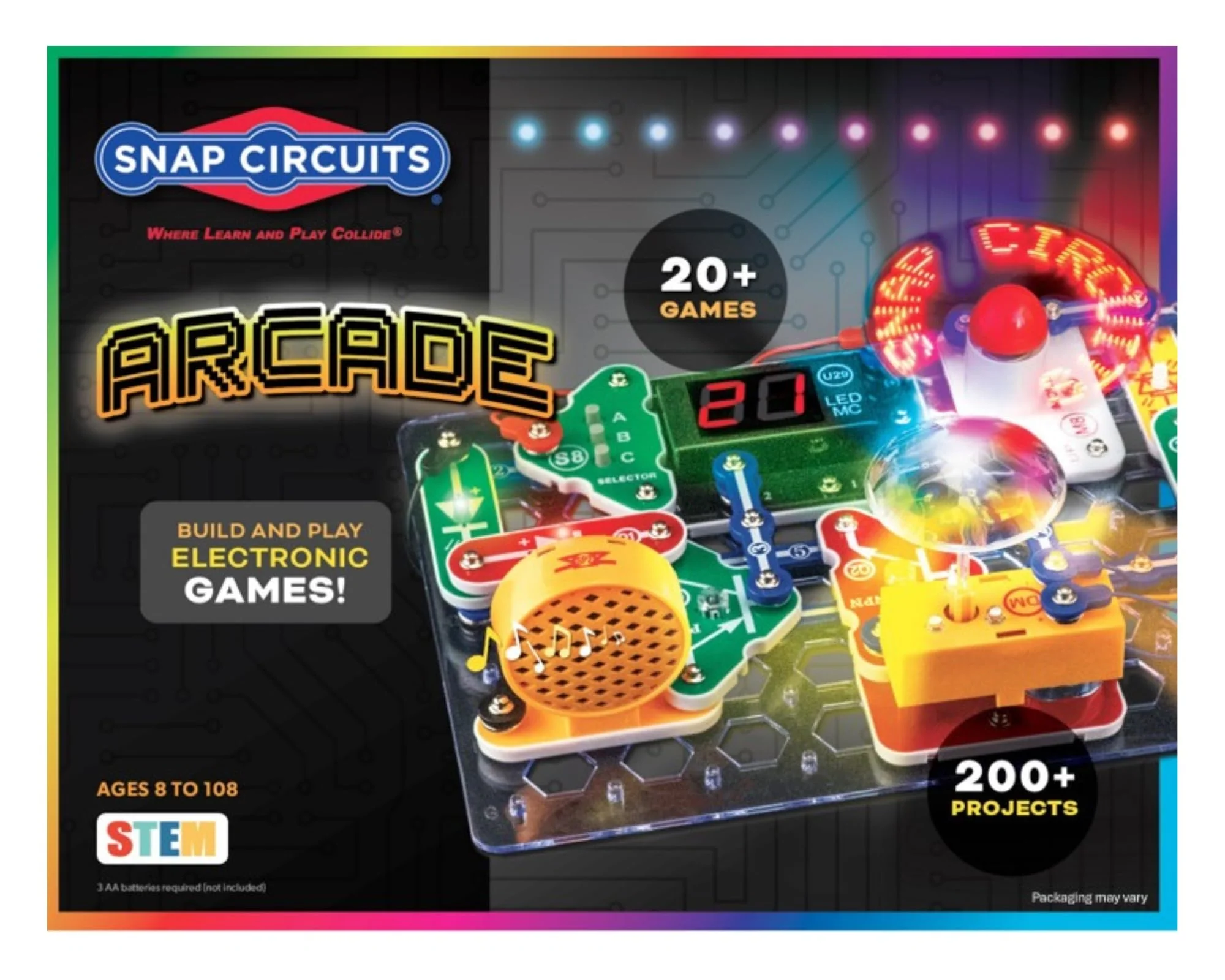 Convenient Snap Circuits Arcade Electronics Exploration Kit Stem Activities for Ages 8 Full Color Project Manual SCA-200 Fine Crafted