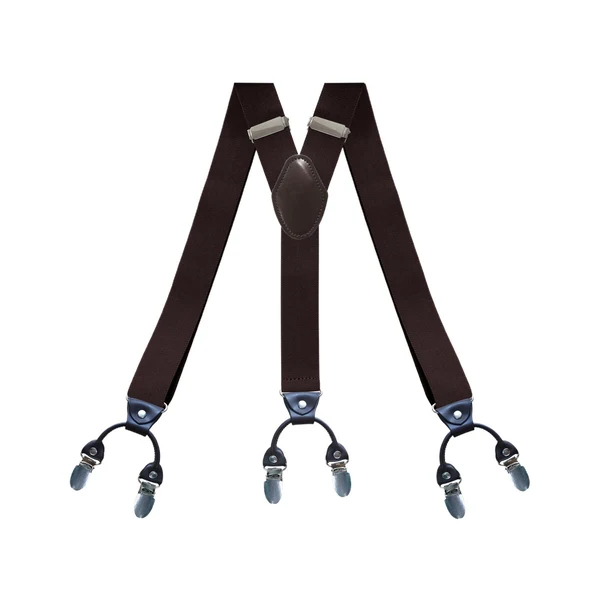 Original Design Maxbell Casual Men Women Suspenders Clip Buttons Back Belt Unisex Adults Heavy Duty Brown Exceptional