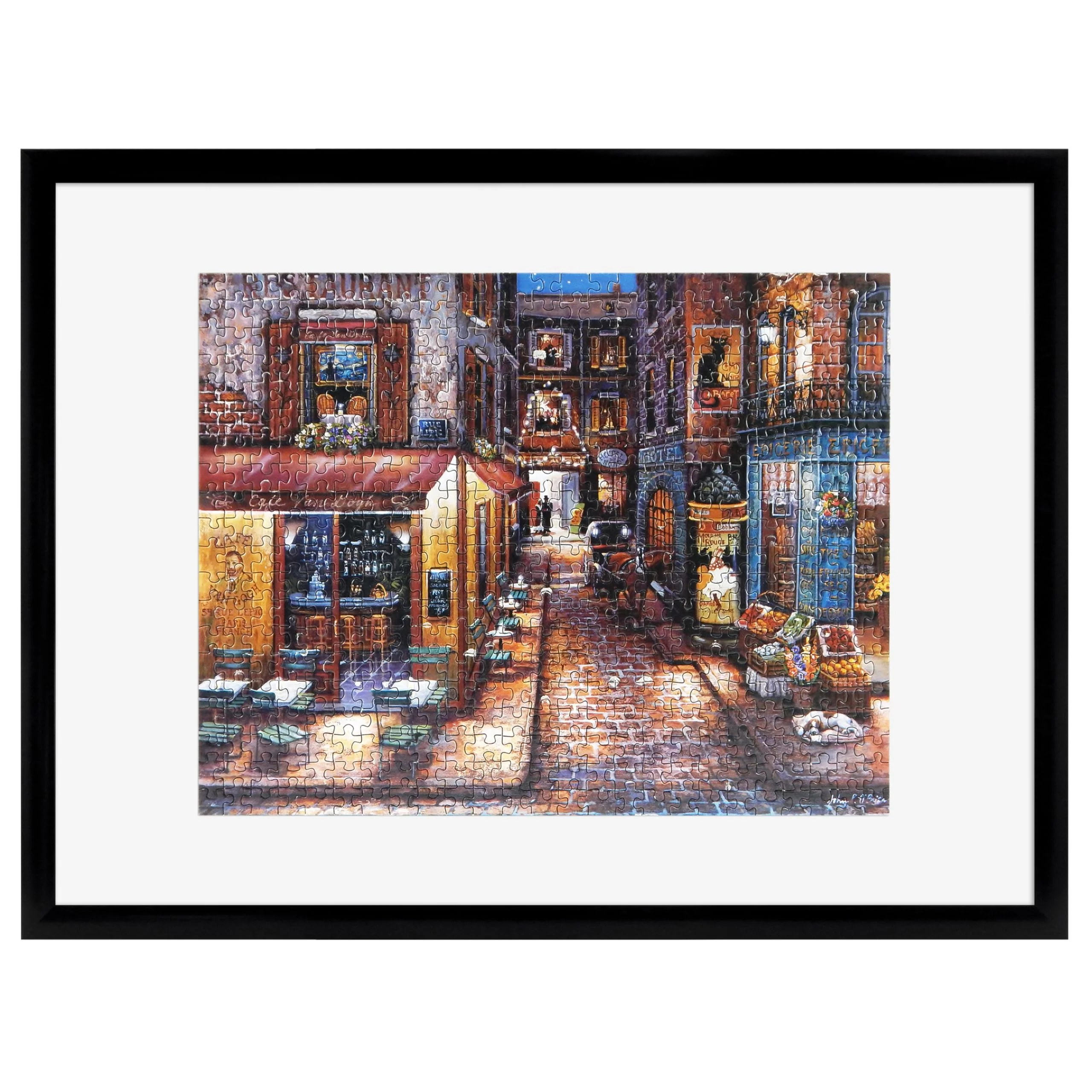 Pure MCS 20x27 Puzzle Frame for Finished Puzzles Black Vertical Horizontal Wall-Mounted Large Picture Display for Preservation 1-Pack Fine Crafted