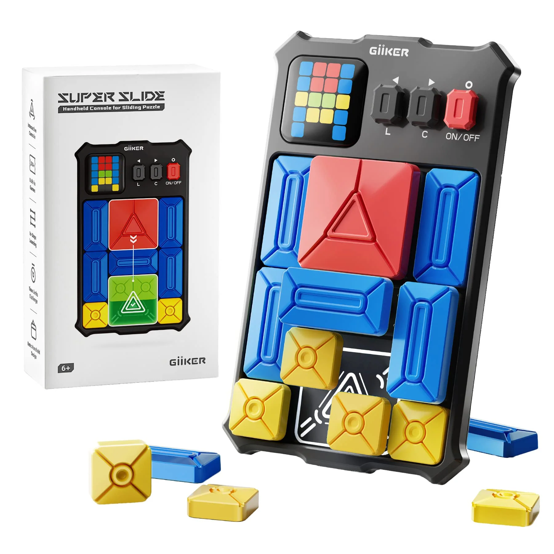 Specialty GiiKER Super Slide Puzzle Game – 500 Brain Teaser Challenges Fun Travel Toy Logic Game for Kids Teens Great Gift Road Trip Activity Trusted