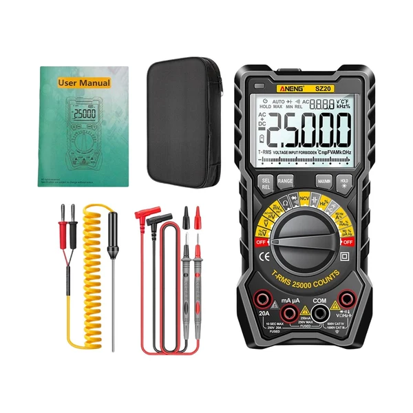 Secure Maxbell Multi Tester Detector Multipurpose Voltmeter for Automotive Battery Test Black Top-Quality
