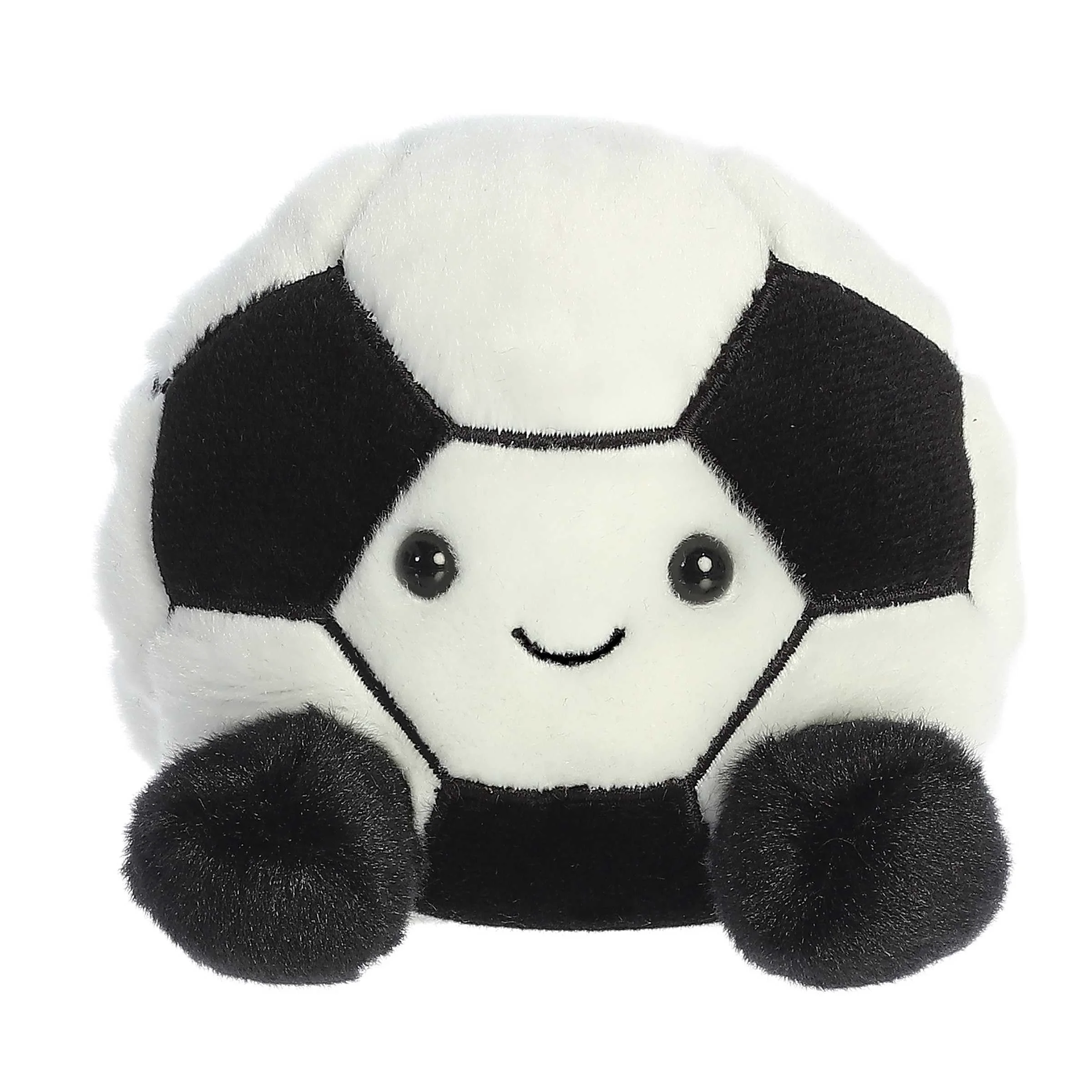 High-Quality Aurora® Adorable Palm Pals™ Striker Soccerball™ Stuffed Animal - Pocket-Sized Play - Collectable Fun - Black 5 Inches First-Class