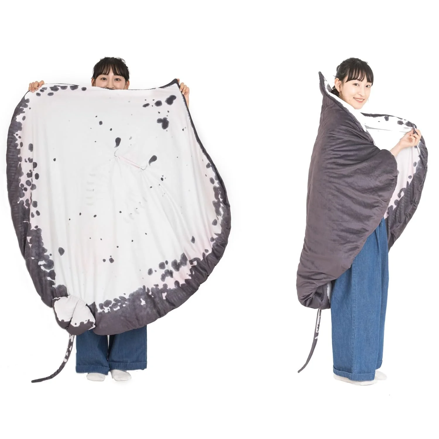 Durable Manta Ray Stuffed Animal Stingray Blanket Giant Soft Plush Wearable Cloak Pet Blanket Floor Mat for Home Travel Office Camping Cozy Gift for Convenient