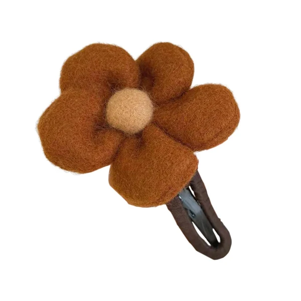 Practical Maxbell Autumn Winter Large Flower Hair Clip Elegant Hairgrips Women Girl Female Brown Environmentally Friendly