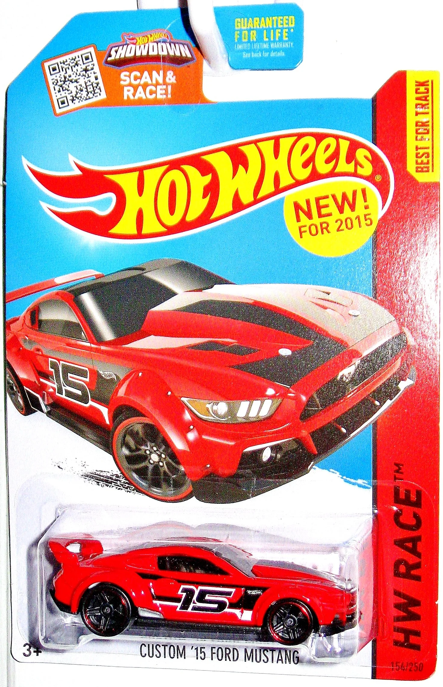 Artisan Hot Wheels 2015 HW Race Custom '15 Ford Mustang Red 154 250 Certified