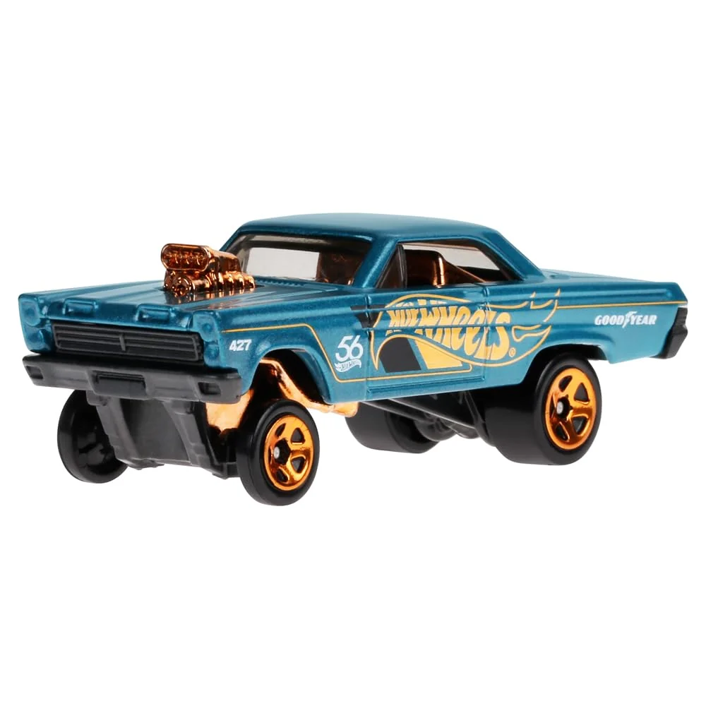 Refined Hot Wheels Collectible Die-Cast Vehicle - '65 Mercury Comet Cyclone Car - Teal and Gold - HDH54-4 6 Breathable