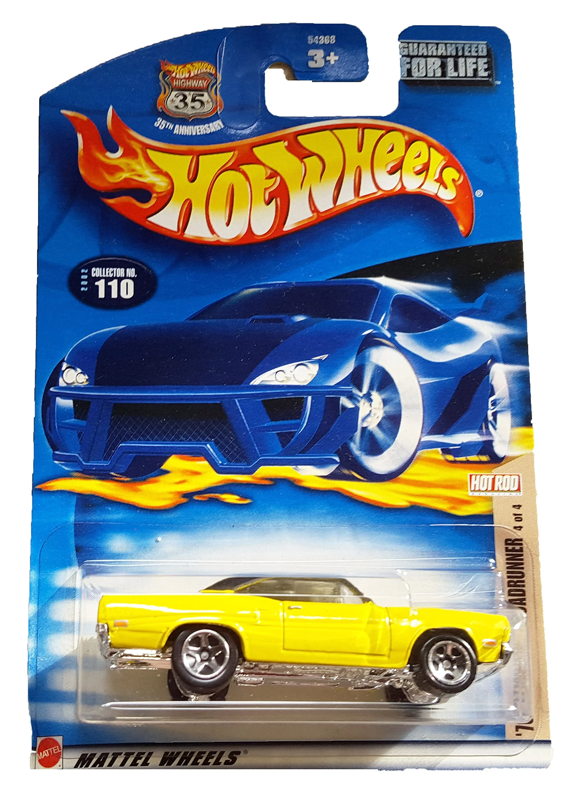 Powerful Hot Wheels 2002-110 Hot Rod Magazine Series 4 1970 Plymouth Roadrunner 1 64 Scale High-Quality