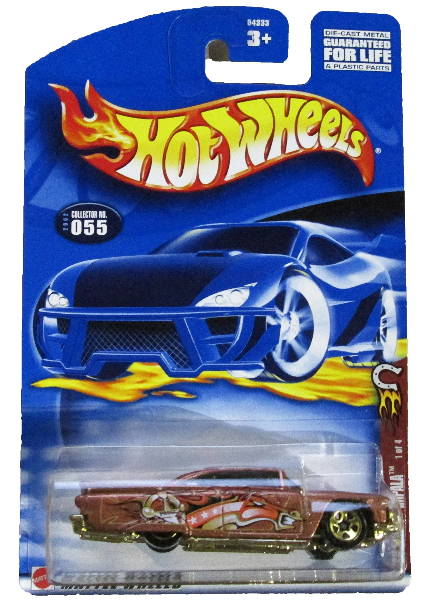 Minimalist Mattel Hot Wheels 59 Chevy Impala 055 - Red 1 64 Scale istic Design Push Operation 3 Inches Unisex Children Boys Consistent