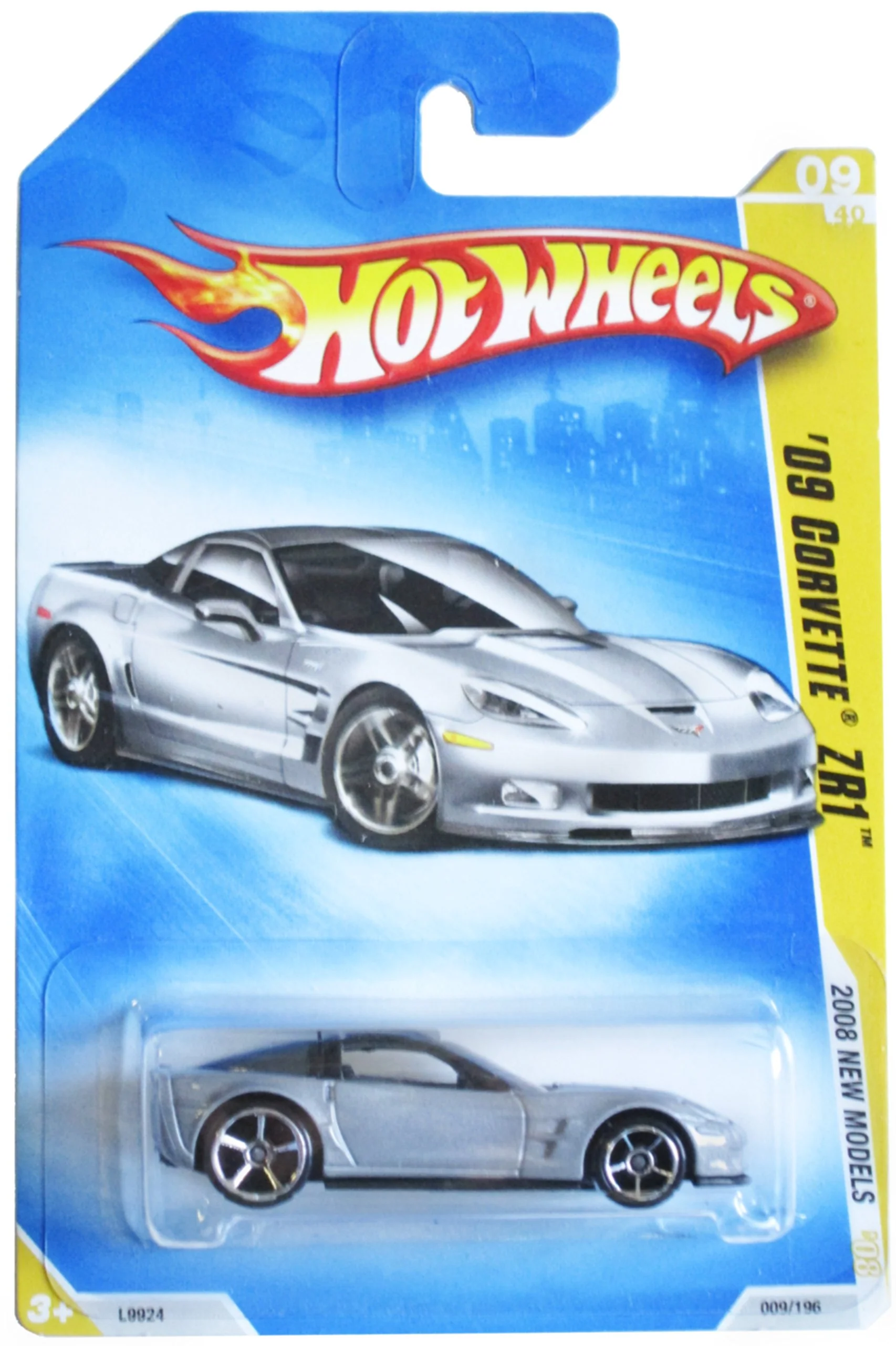 Flexible Hot Wheels Silver '09 Corvette ZR1 09 40 009 196 Toy Selected