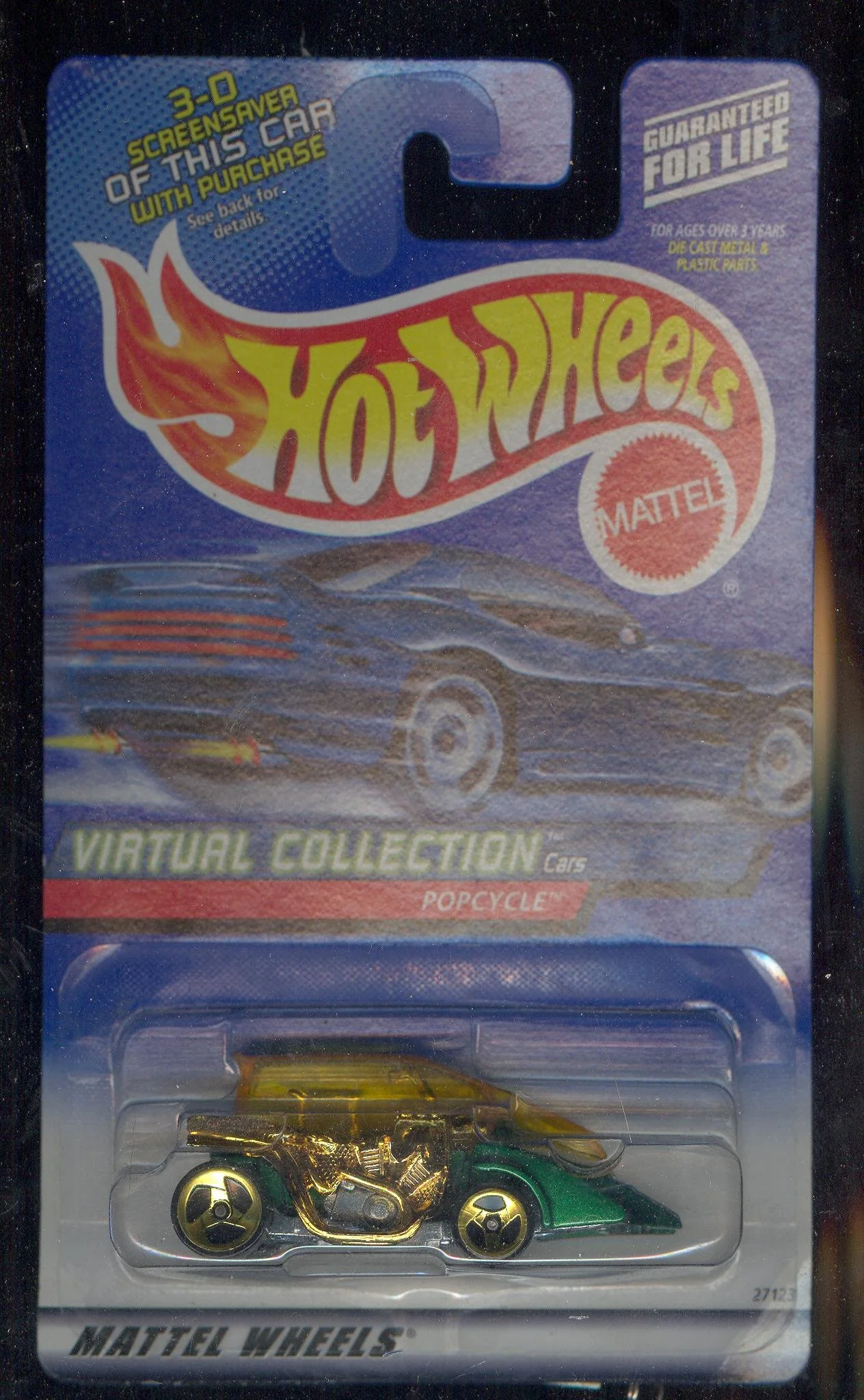 Practical Hot Wheels 2000-157 Popcycle Virtual Collection 1 64 Scale Functional