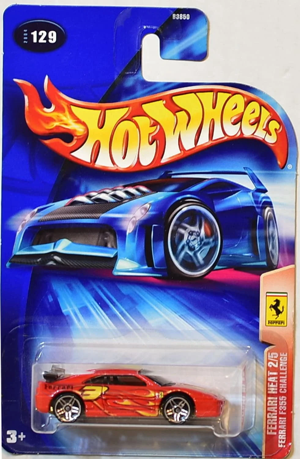 Solid Hot Wheels 2004-129 Ferrari Heat 2 5 F355 Challenge RED 1 64 Scale 5SP Wheels Fine