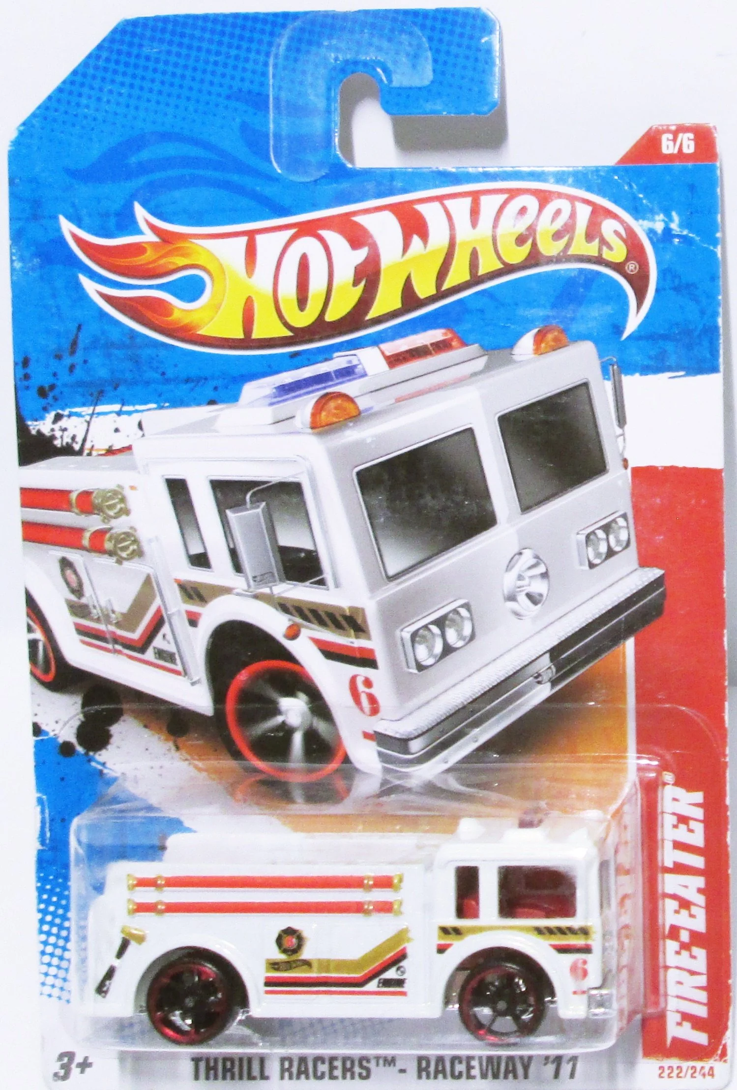 Practical Hot Wheels 2011 Thrill Racers Fire Eater Truck Engine White Comfortable